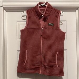 LL BEAN zip up vest size medium